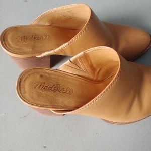 Madewell tan leather Mules